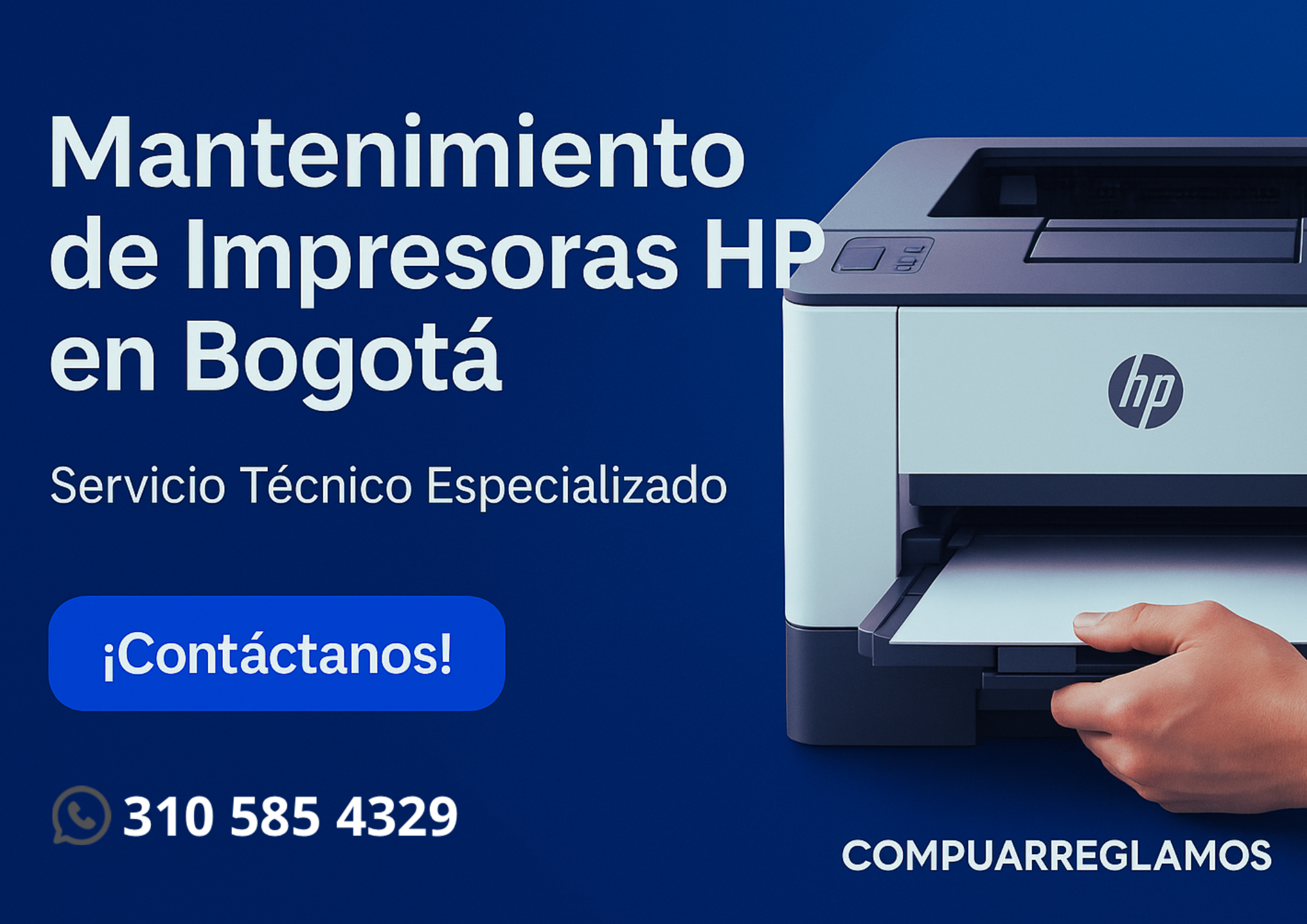 Reparación y mantenimiento de impresoras HP en Bogotá – Servicio a domicilio con Compuarreglamos