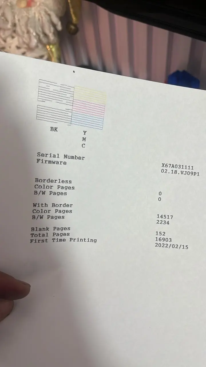 Test de inyectores Epson con rayas blancas solución técnica en Bogotá